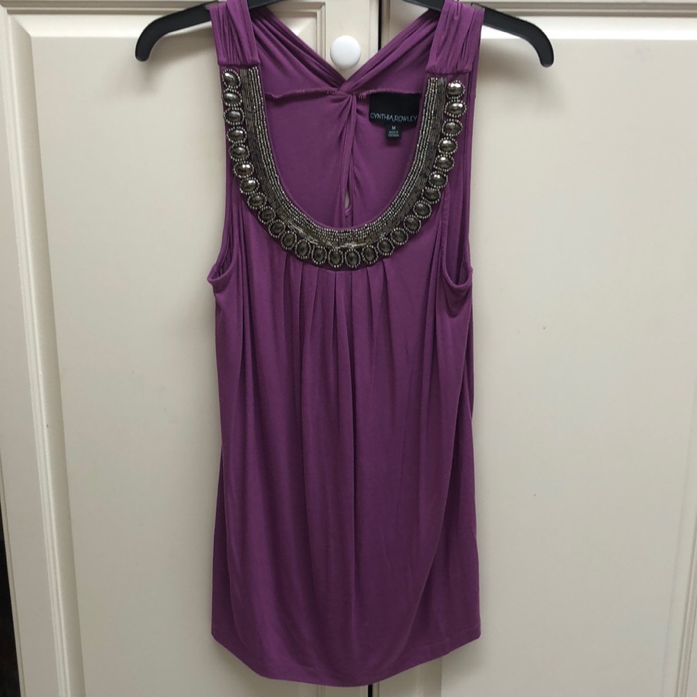 Embellished tunic top